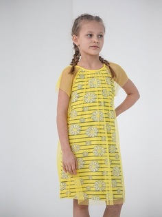 Платье детское Cherubino CSKG 63082-30-311, желтый, 104