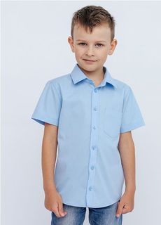 Рубашка детская Cherubino CWKB 63161-43, голубой, 92