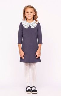 Платье детское Cherubino CWJG 63211-48, темно-серый, 146
