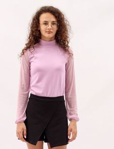 Водолазка детская Cherubino CWJG 63195-45, сиреневый, 122