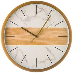 Часы Lefard Marble настенные кварцевые 31см 27.5см пластик белый 220-385