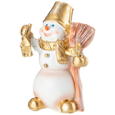 Набор из 6 штук Фигурка Lefard Снеговичок с метлой и фонариком высота 11см 169-710_