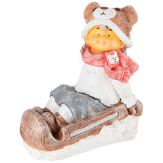 Фигурка декоративная Lefard Девочка на санках 36х21х41см полистоун 169-655_