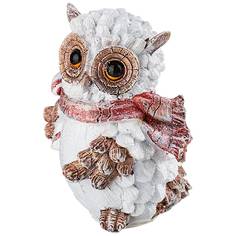 Фигурка декоративная Lefard Совенок в шарфе новогодний высота 14см полистоун 169-223_