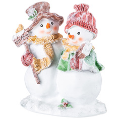 Фигурка Lefard Снеговички с табличкойснегири высота 16см полистоун 169-611_