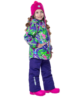 Комплект верхней одежды NIKASTYLE 7м1623, лайм/фиолетовый, 116