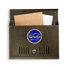 Ящик почтовый с замком, горизонтальный «Широкий», бронзовый No Brand