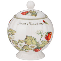 Набор из 4 штук Сахарница Lefard Strawberry 400мл фарфор 85-1900_
