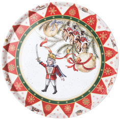 Набор из 6 штук Поднос сервировочный Agness Щелкунчик 33х2.1см сталь 898-136_