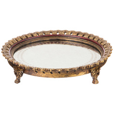 Набор из 4 штук Поднос декоративный 28.5х28.5х6см полистоун стекло 251-546_ Lefard