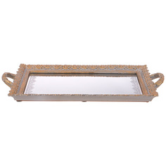 Набор из 4 штук Поднос декоративный 42х3х26см полистоун стекло 251-581_ Lefard