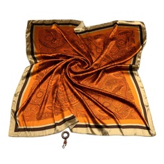 Платок женский FOXTROT 002200 оранжевый, 90х90 см