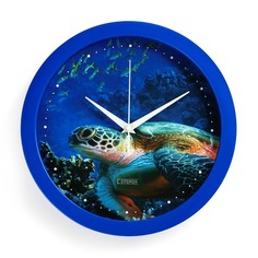 Часы настенные Животный мир Черепаха плавный ход d=28 см No Brand