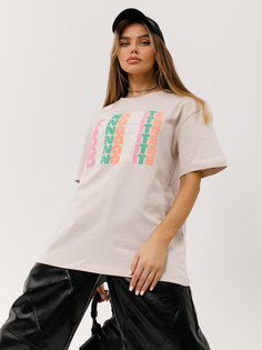 Футболка женская Little Secret uz200421 бежевая ONE SIZE