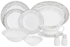 Обеденный сервиз Anna Lafarg Айседора, 6 персон 27 предметов фарфор AL-1004_27-E11_