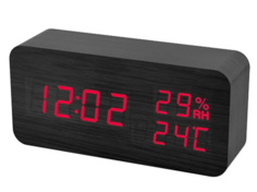 Настольные цифровые часы-будильник VST-862 (Черные) (красные цифры) Da Privet