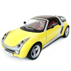 Коллекционная модель автомобиля Smart Roadster Coupe Bburago 1/18 металл 18-12052 yellow