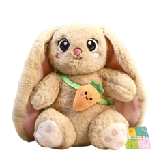 Мягкая игрушка Зайчик, с морковкой, 25 см Pomposhki
