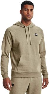 Худи мужское Under Armour Rival Fleece Hoodie бежевое XL