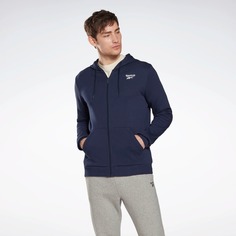 Толстовка мужская Reebok Identity Fleece Zip-Up Hoodie синяя XS