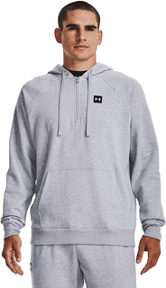 Толстовка мужская Under Armour UA Rival Fleece 1/2 Zip HD-GRY серая 46-48