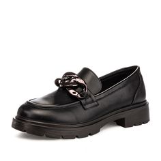 Лоферы женские INSTREET 199-31WB-729SS черные 40 RU