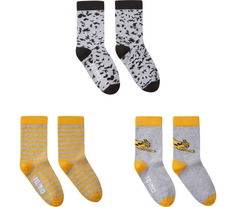 Носки детские Reima 5300132A_2653_30, желтый / серый / черный, 18-20