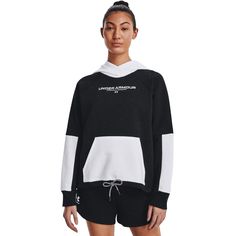 Худи женское Under Armour Rival + Fleece Hoodie бежевое SM
