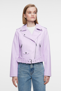 Кожаная куртка женская Befree 2321024108 фиолетовая L