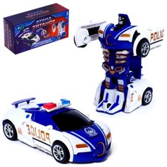 Робот инерционный Полицейский трансформируется автоматически при столкновении АВТОБОТЫ