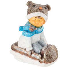 Набор из 6 штук Фигурка Lefard Мальчик на санках 35х20х44см полистоун 169-654_