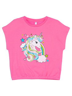 Футболка детская PlayToday 12321202, цвет розовый, размер 134