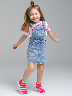 Платье детское PlayToday 12322022, цвет голубой, размер 122