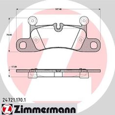 24721.170.1_Колодки Дисковые Задние Porshce Cayenne 3.0-4.8 10> Zimmermann