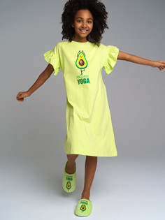 Сорочка ночная детская PlayToday 12321106, цвет светло-зеленый, размер 146