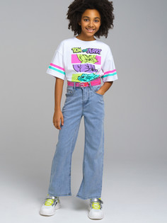 Джинсы детские PlayToday 12321380, цвет голубой, размер 152