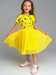 Платье детское PlayToday 12342035, цвет жёлтый, размер 116