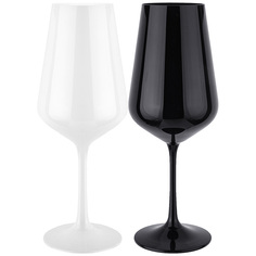 Набор из 2 штук Бокал Bohemia glass Black&White 450мл 24см стекло 674-747_