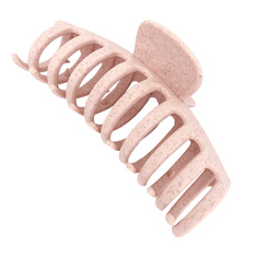 Заколка-краб женская SOLOMEYA Straw Claw Hair Clip Round Pink