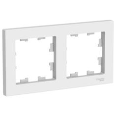 Рамка SE AtlasDesign, 2 поста, универсальная, белая, ATN000102 Systeme Electric