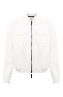 Бомбер из вискозы и льна Giorgio Armani