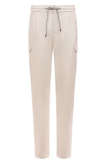 Брюки из хлопка и льна Brunello Cucinelli