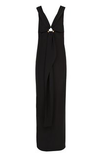 Платье-макси с драпировкой и декоративной отделкой Tom Ford