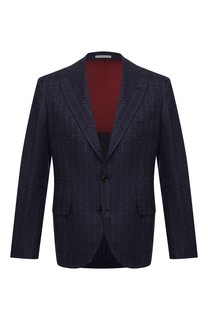 Пиджак из шерсти и шелка Brunello Cucinelli