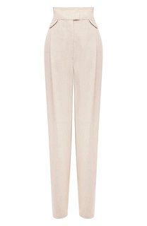 Брюки из вискозы и льна Emporio Armani