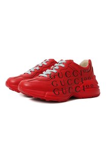 Кожаные кроссовки Rhyton Gucci