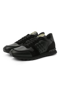 Кожаные кроссовки Rockstud Valentino