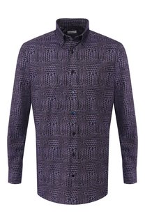 Хлопковая рубашка с воротником кент Zilli