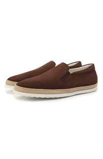 Замшевые слипоны Gomma Rafia Tod’s Tods