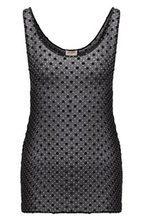 Топ из вискозы и шелка Saint Laurent
